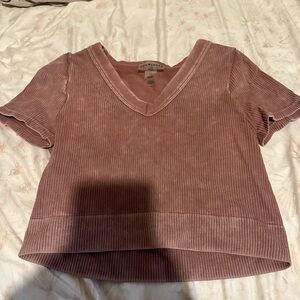 2 Crop-Ribbed Shirts